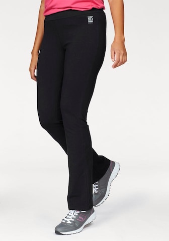 H.I.S Flared Pants in Black: front