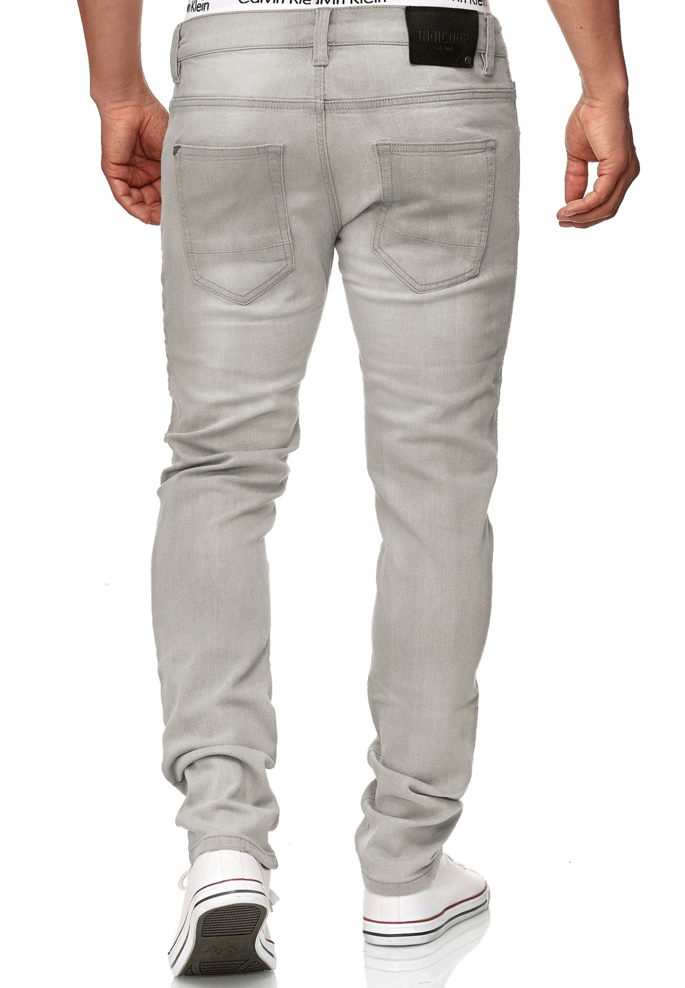 INDICODE JEANS Slimfit Jeans 'Texas' in Grijs
