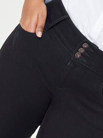 ONLY Carmakoma Skinny Jeans 'Anna' i svart