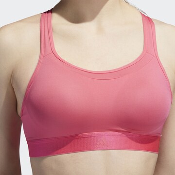 ADIDAS PERFORMANCE Bustier Bra 'Stronger For It' in Pink