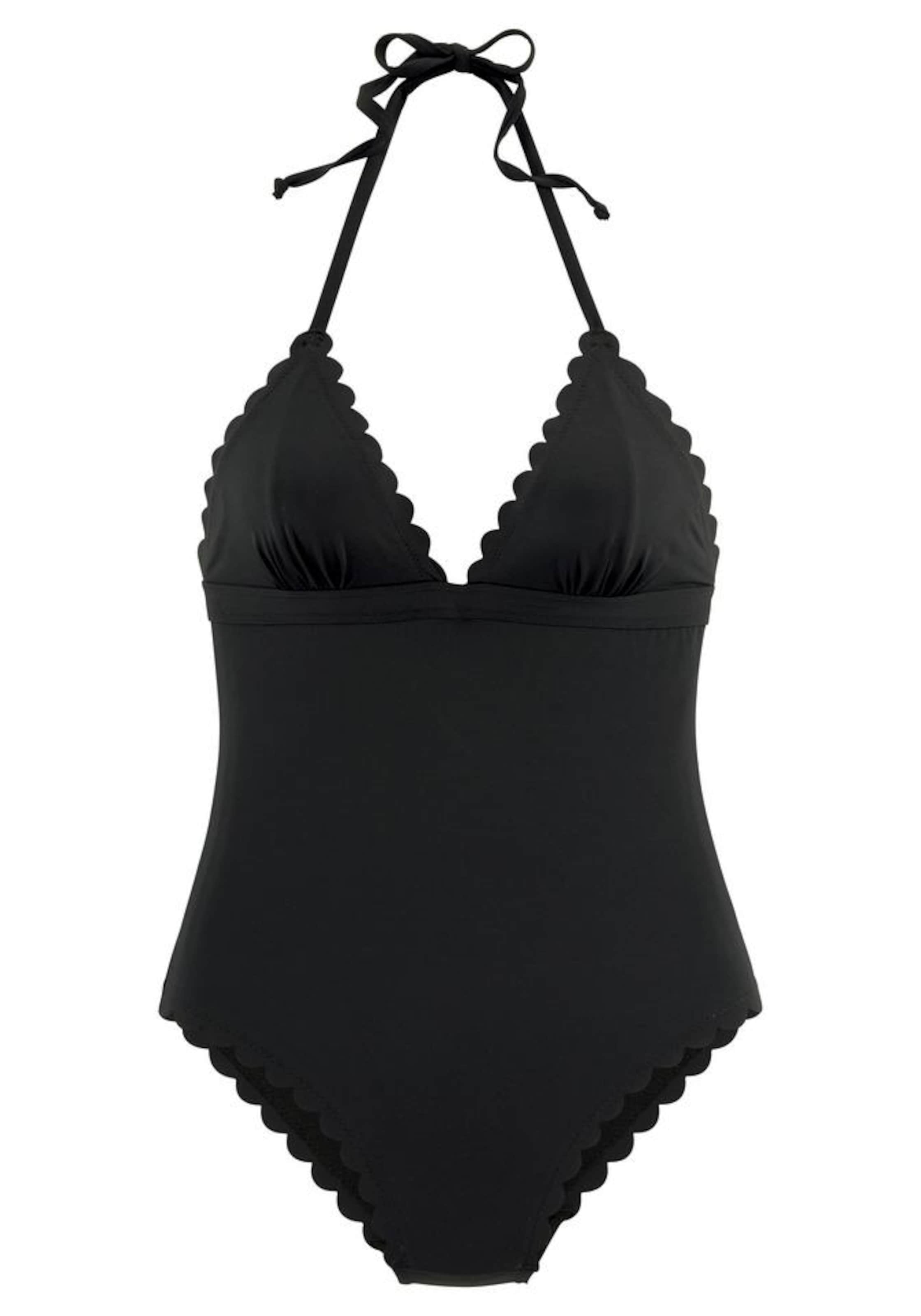 Maillot de bain 'Scallop' LASCANA en noir : devant