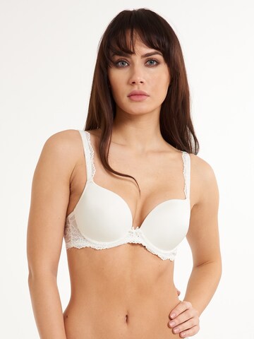 LingaDore Push-up Σουτιέν 'DAILY LACE' σε λευκό: μπροστά