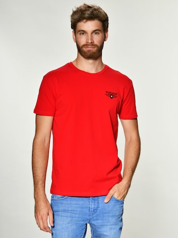 TOP GUN Shirt ' Tropical ' in Rood: voorkant