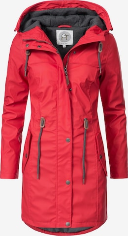 Peak Time Raincoat in Red: front