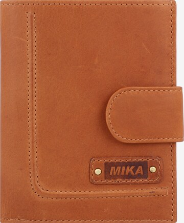 MIKA Wallet in Brown: front