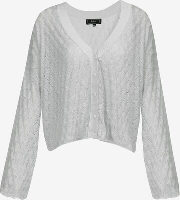 faina Knit Cardigan in White: front