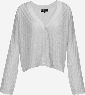 faina Knit Cardigan in White: front