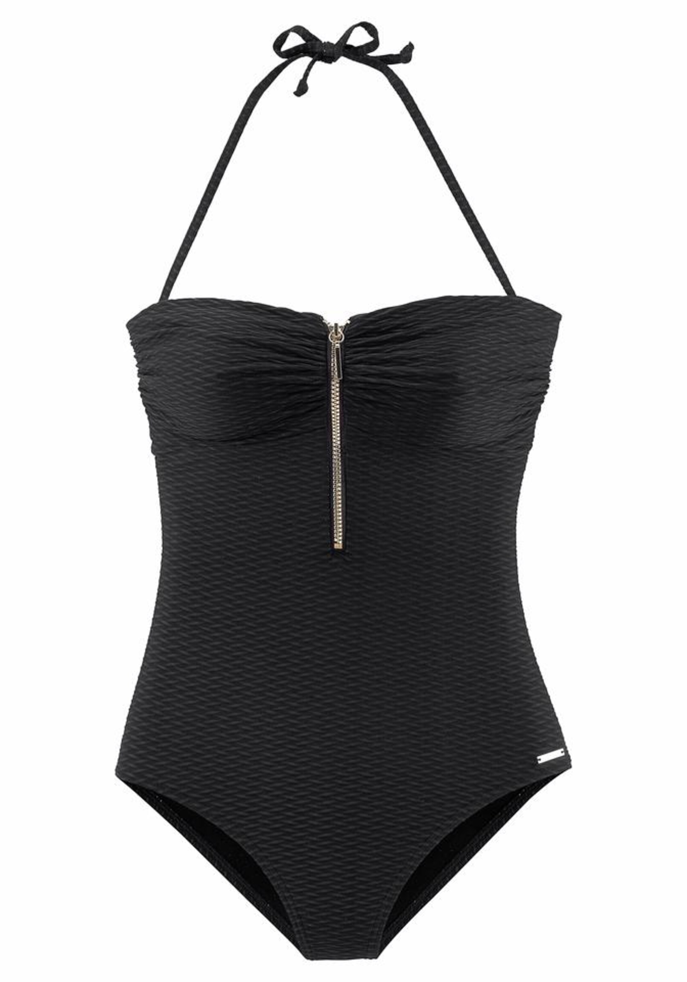 BRUNO BANANI - Bandeau-Badeanzug in schwarz