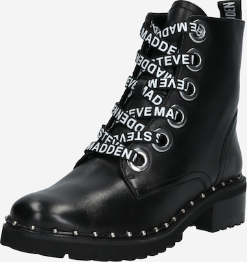 STEVE MADDEN Lace-Up Ankle Boots 'TESS' in Black: front