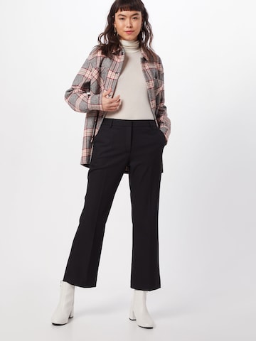 SELECTED Bootcut Hlače | črna barva