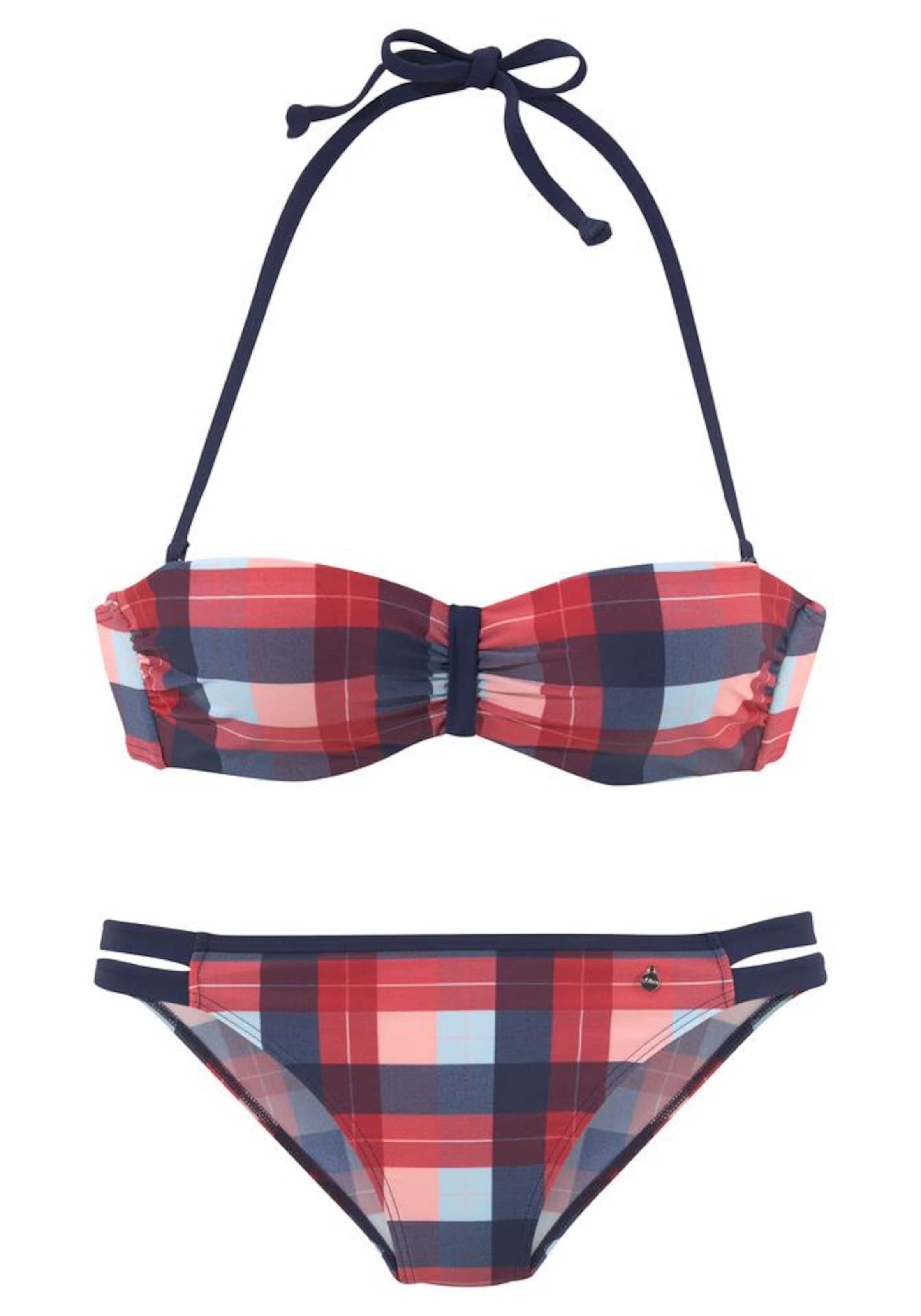 Moda mare Abbigliamento s.Oliver Bikini in Navy, Blu Chiaro, Rosso Pastello 