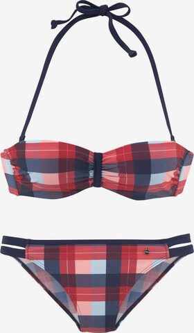 s.Oliver Bandeau Bikini w kolorze niebieski: przód