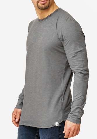 INDICODE JEANS Longsleeve 'Willbur' in Grau: predná strana