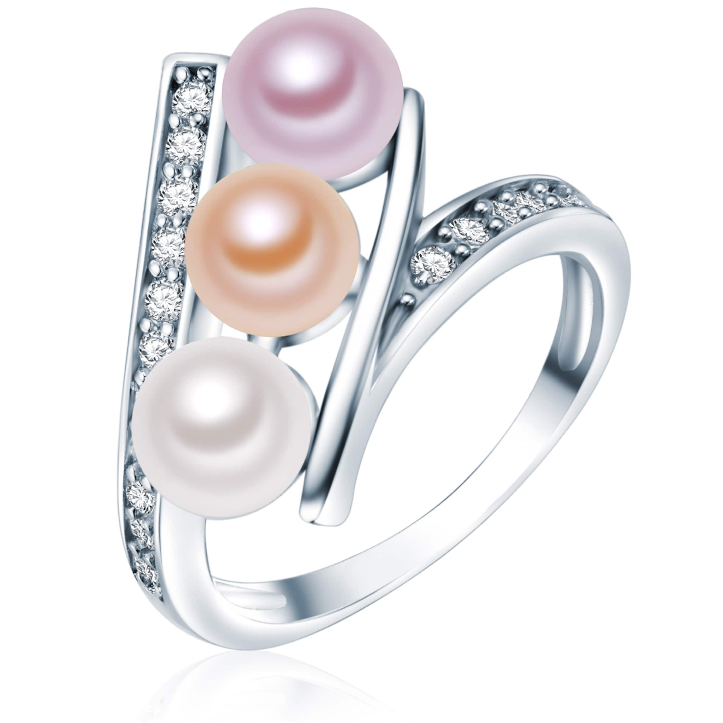 Valero Pearls Ring in Silver: front