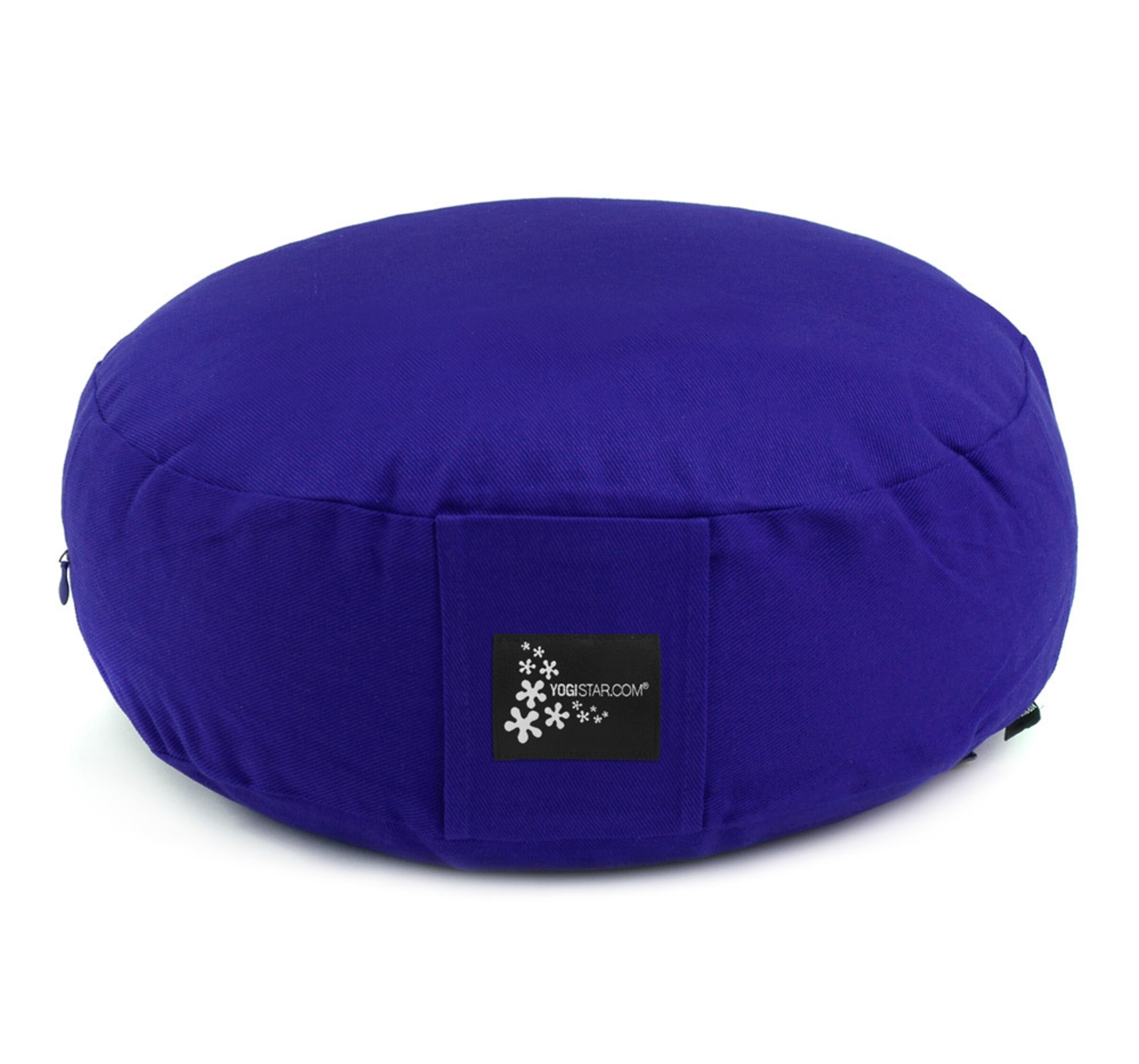 YOGISTAR.COM Pillow in Blue: front