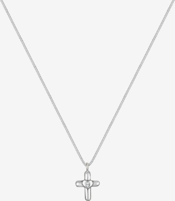 ELLI Necklace 'Herz Kreuz' in Silver