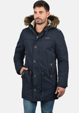 INDICODE JEANS Winterparka 'Pulsoor' in Blauw: voorkant