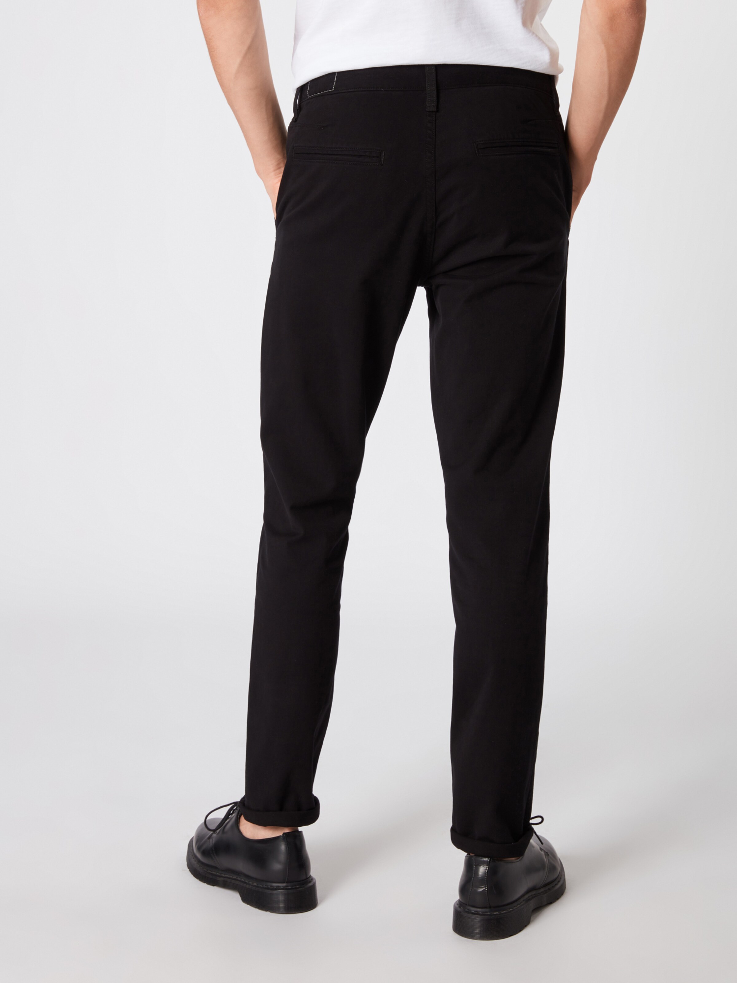 Pantaloni eleganți 'Classic' rag & bone pe negru: Privire spate