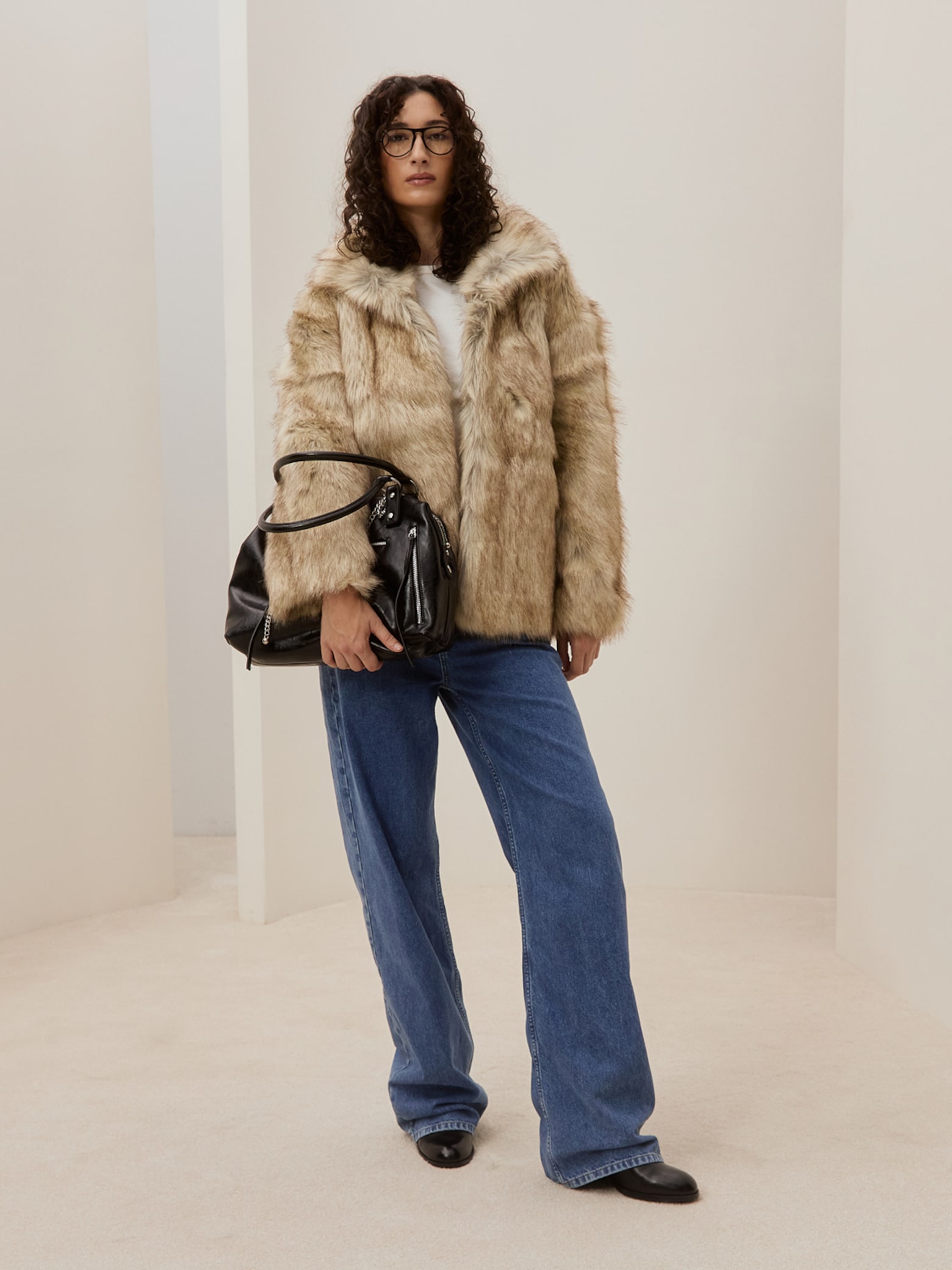 Sid - Fake Fur and Denim Look