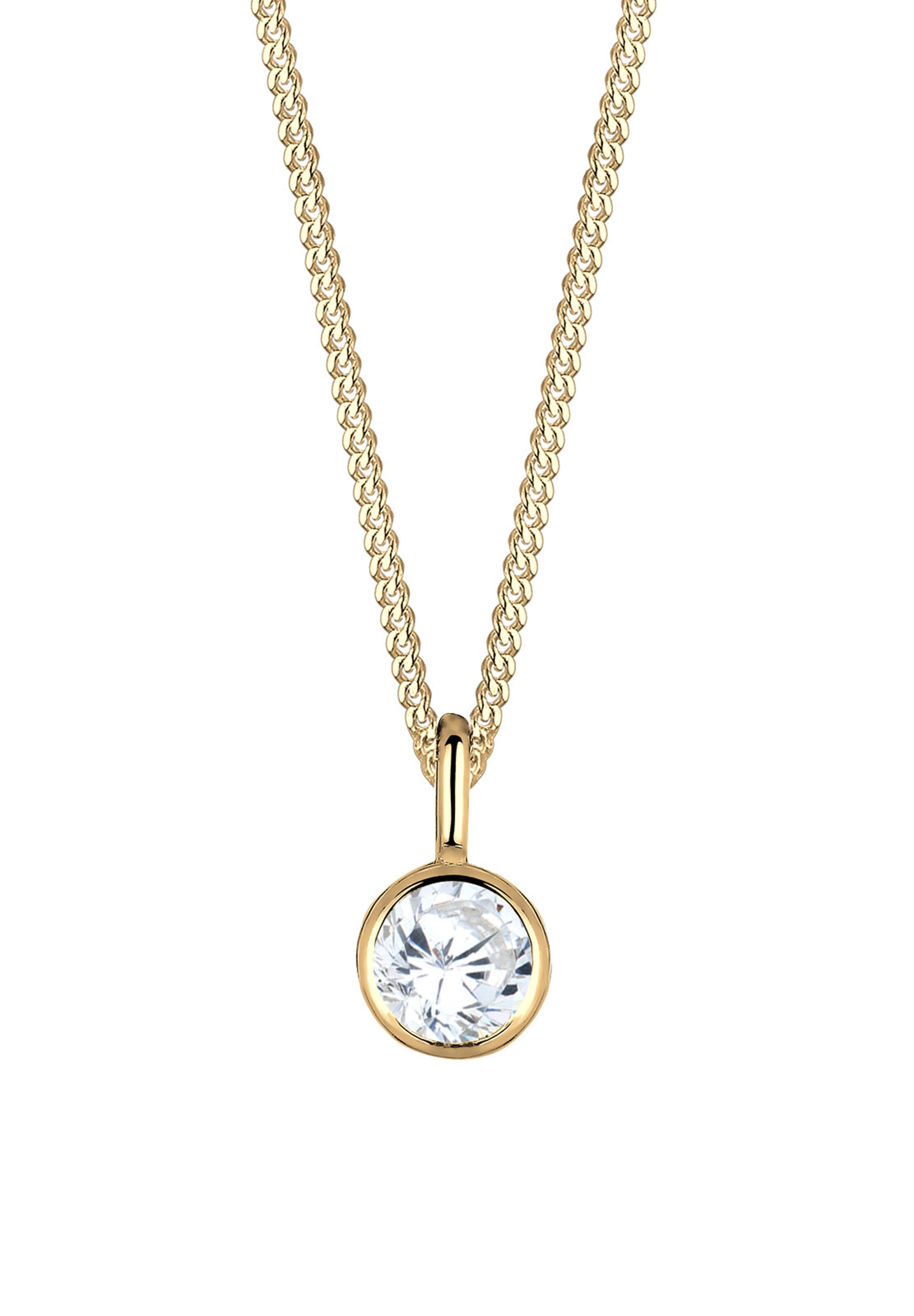 Chaîne 'Solitär' ELLI PREMIUM en or : devant