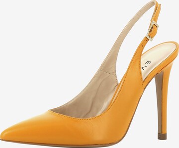 EVITA Slingback Pumps in Orange: front