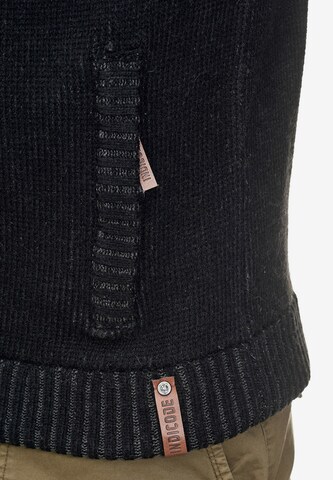 INDICODE JEANS Strickjacke ' Lothian ' in Schwarz: predná strana