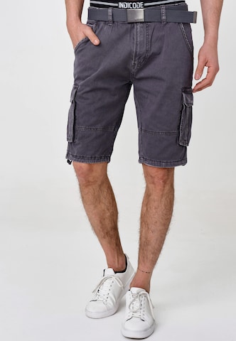Regular Pantalon ' Blixt ' INDICODE JEANS en gris : devant
