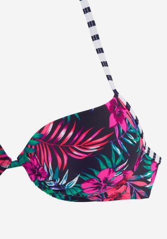 VENICE BEACH Push-up Bikini zgornji del | modra barva