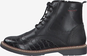 Bottines à lacets s.Oliver en noir