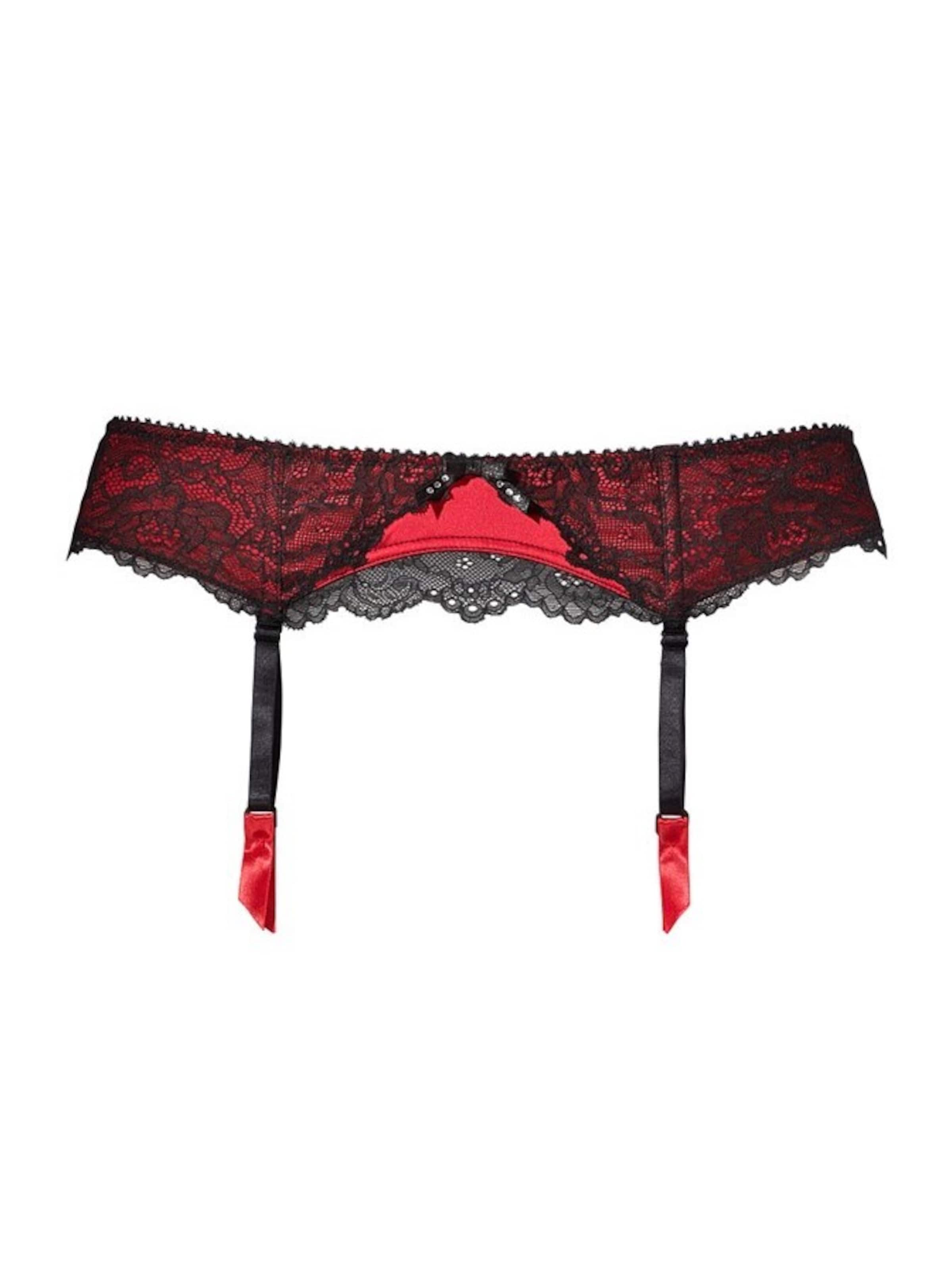 JETTE - Strumpfgürtel in rubinrot