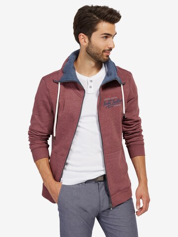 TOM TAILOR Sweatvest in Rood: voorkant