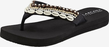 LASCANA T-Bar Sandals in Black: front