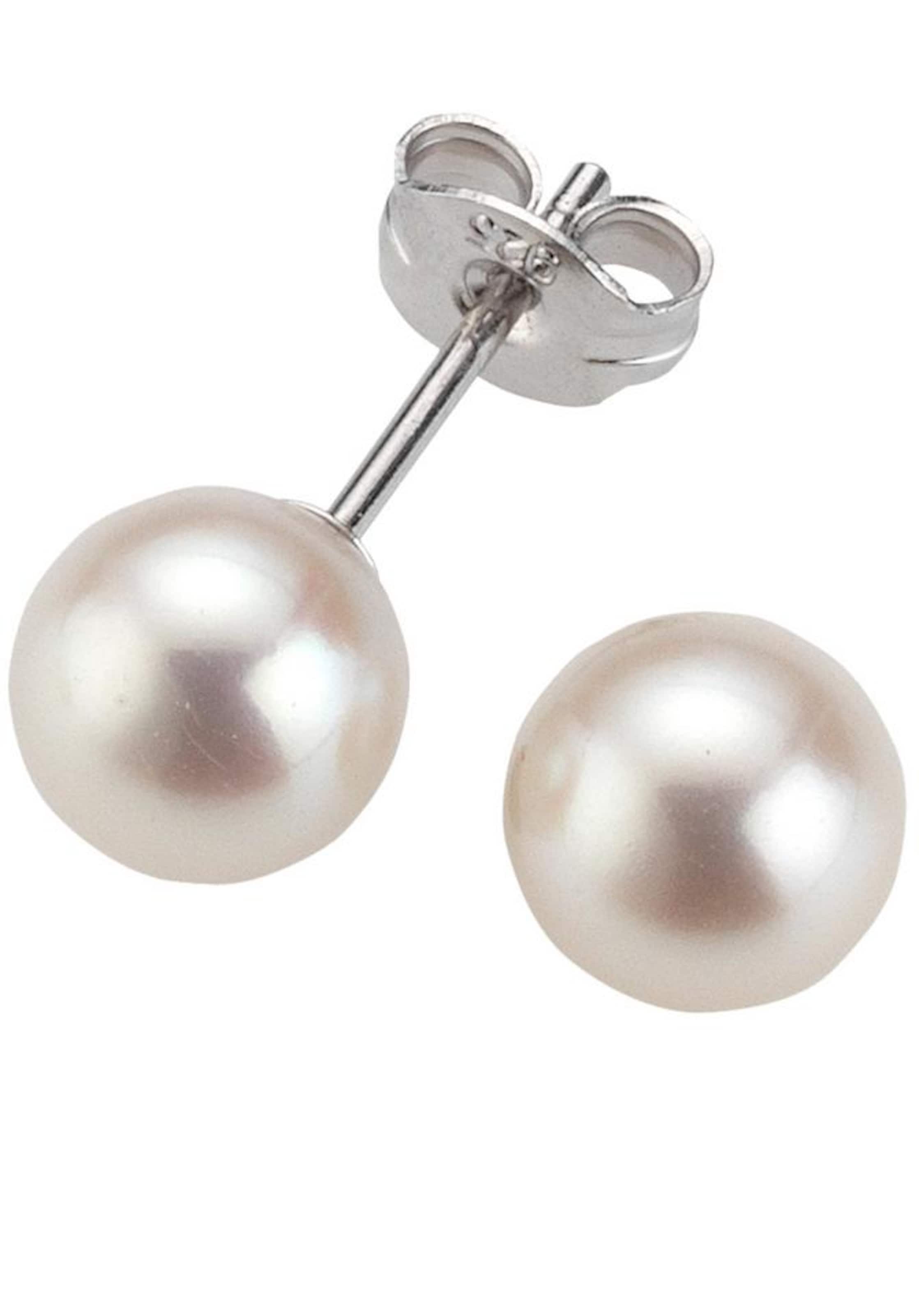 FIRETTI Ohrstecker in Weiß: Vorderseite