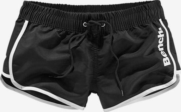 Shorts de bain BENCH en noir : devant