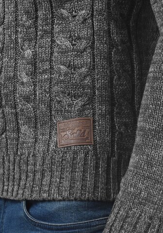 !Solid Strickpullover 'Philemon' in Grau