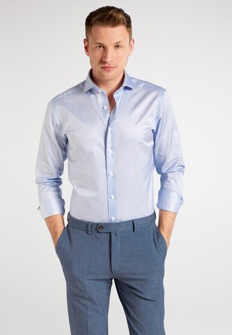 ETERNA Slim fit Button Up Shirt in Blue: front