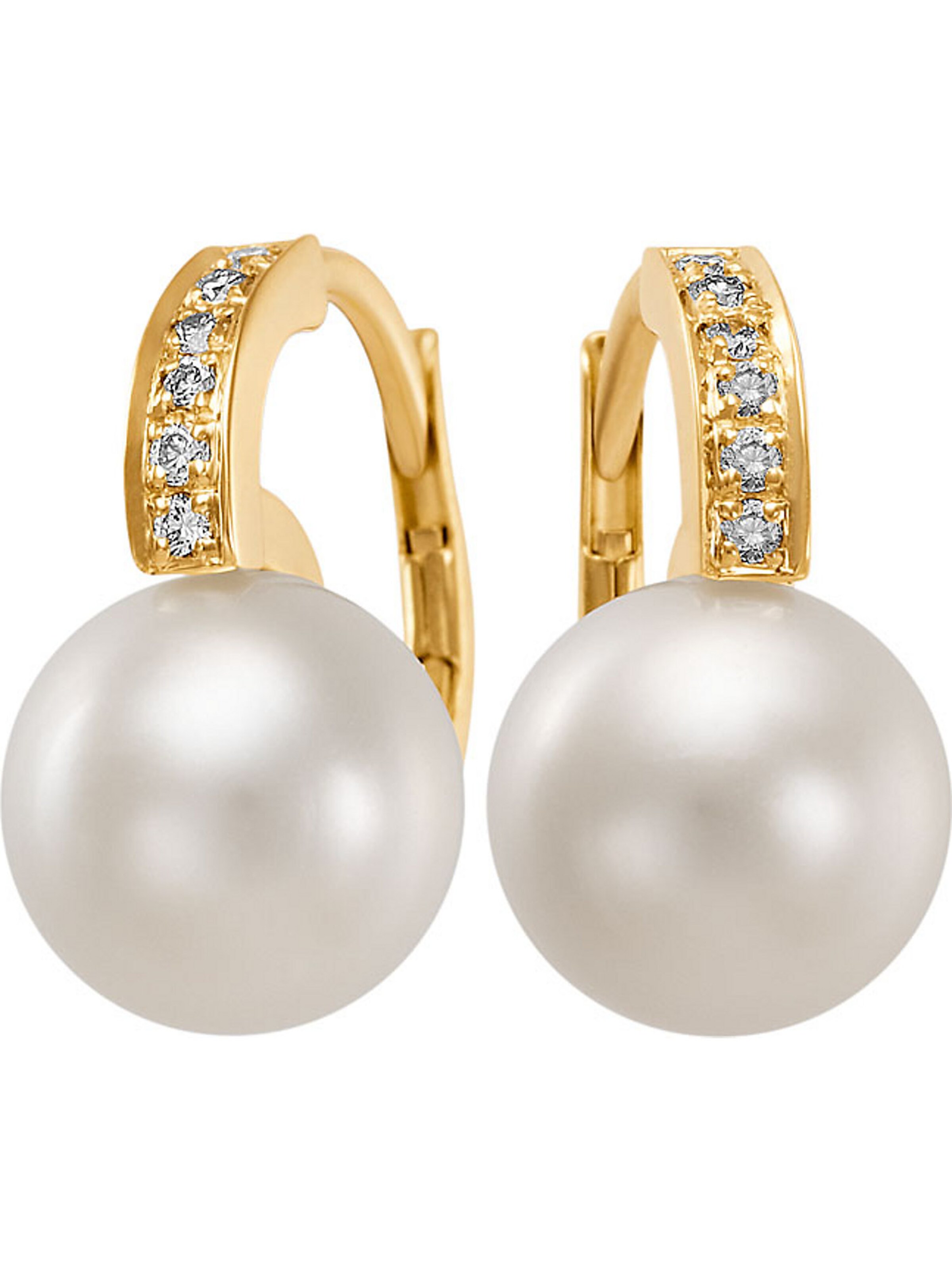 CHRIST Earrings in White: front