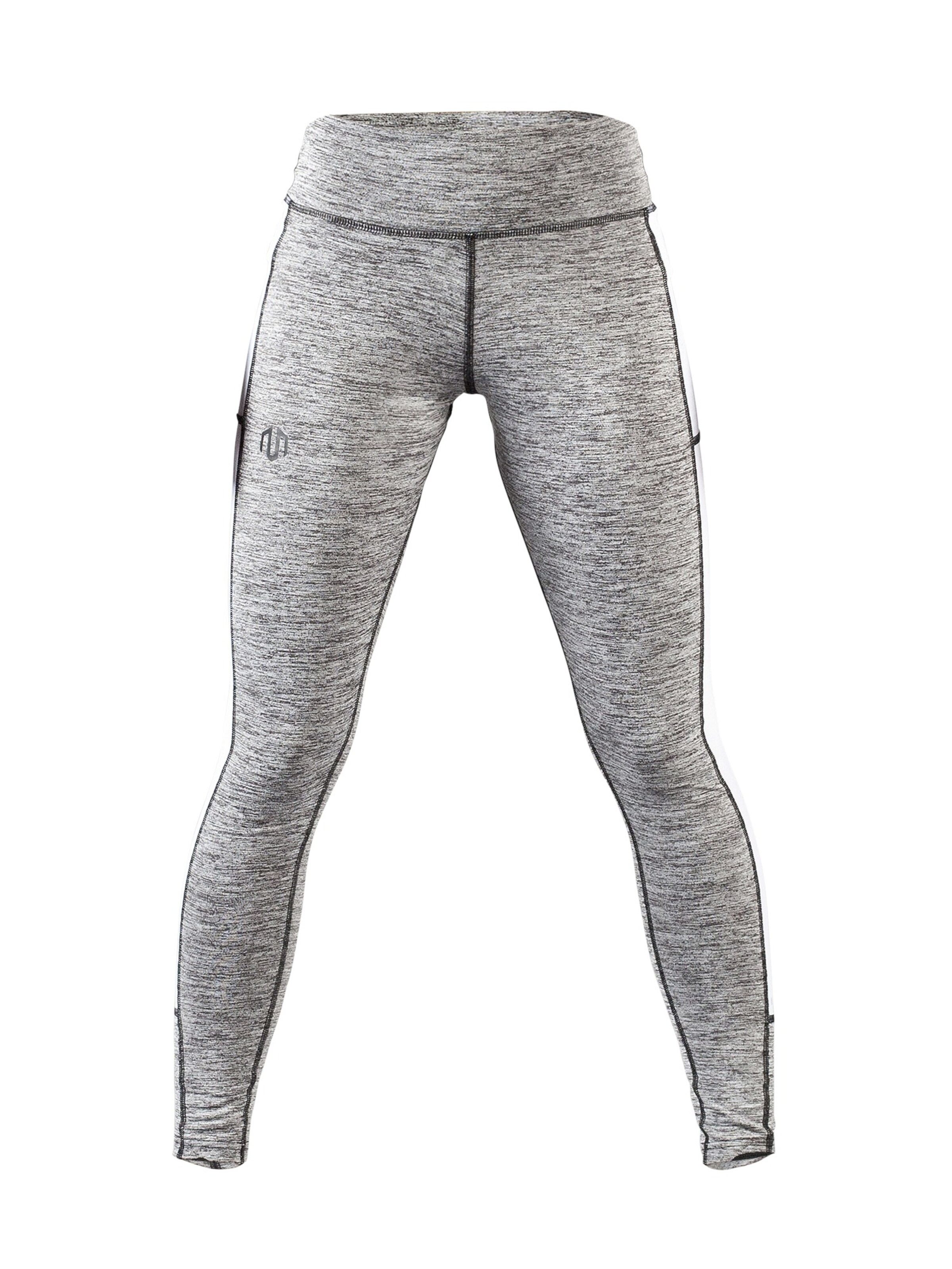 MOROTAI - Leggings 'Mesh Frame Tights' in graumeliert