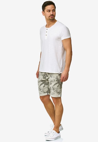 INDICODE JEANS Regular Shorts 'Curtain' in Grau