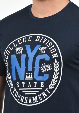 T-Shirt 'York' !Solid en bleu