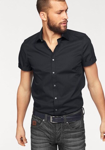 OLYMP Slim fit Button Up Shirt in Black