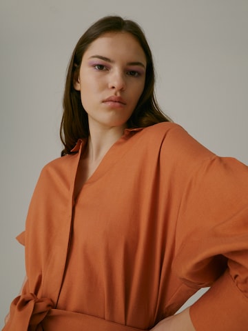 EDITED - Vestido camisero 'Youko' en naranja