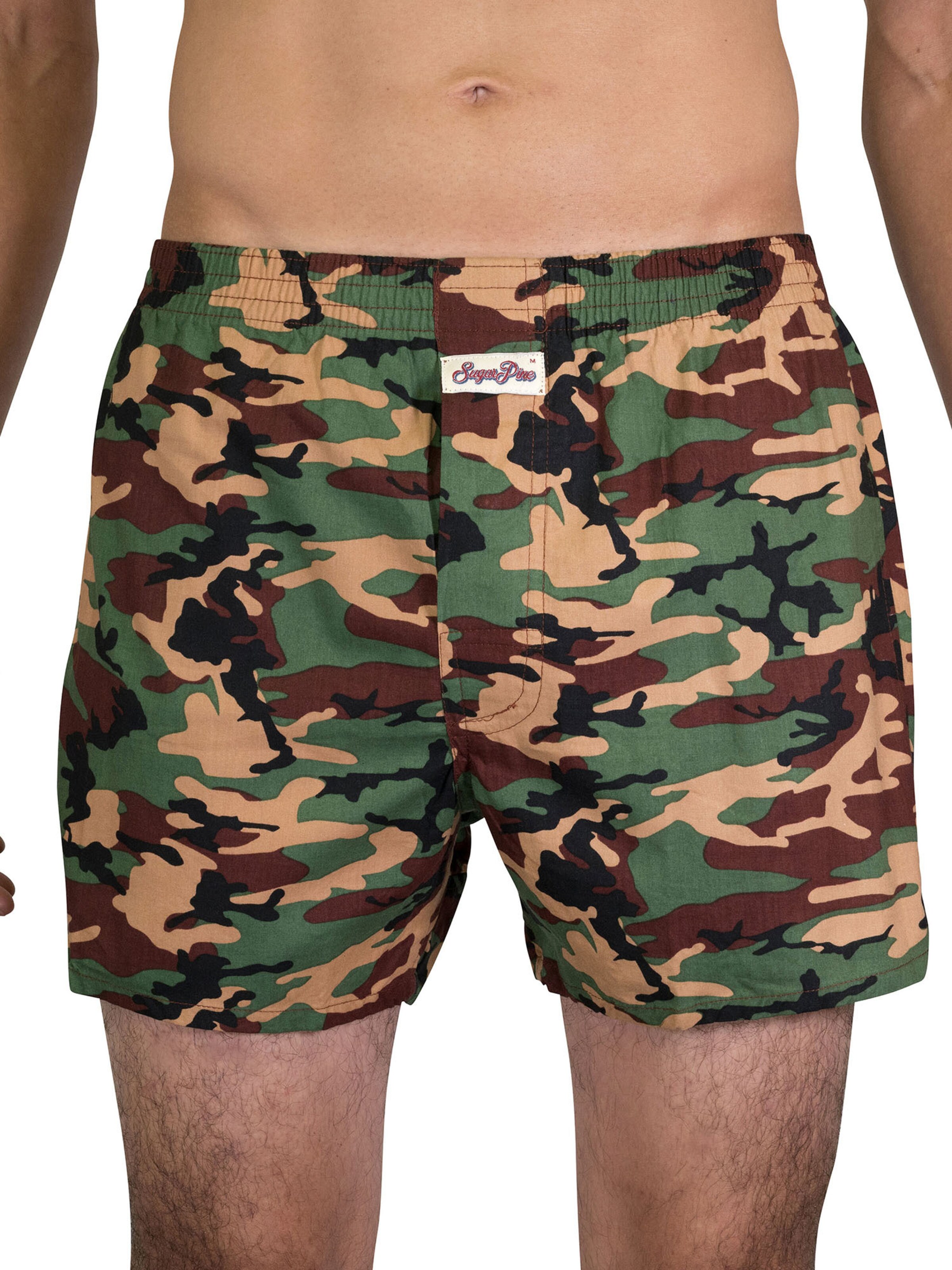 Sugar Pine Boxershorts ' Camouflage ' in Gemengde kleuren: voorkant