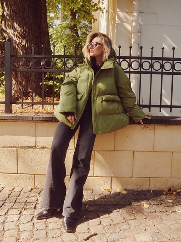 Green Puffer Jacket Look
