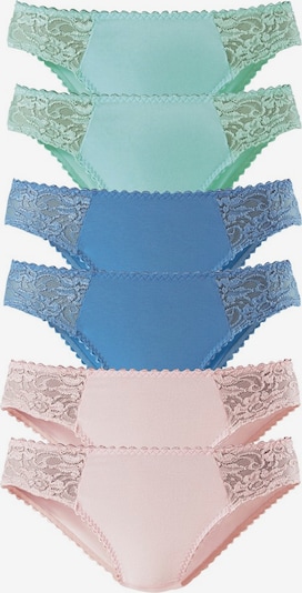 PETITE FLEUR Spitzen-Jazzpants (6 Stck.) in blau / jade / rosa, Produktansicht