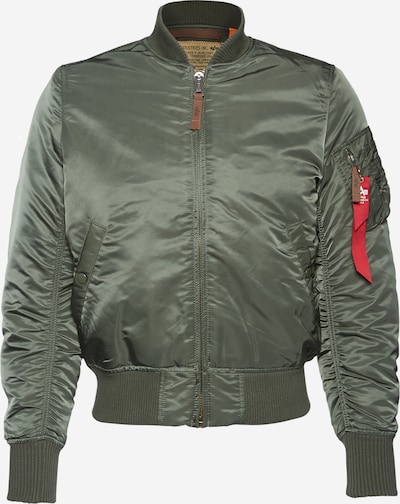 ALPHA INDUSTRIES Starpsezonu jaka, krāsa - brūns / tumši zaļš / sarkans, Preces skats