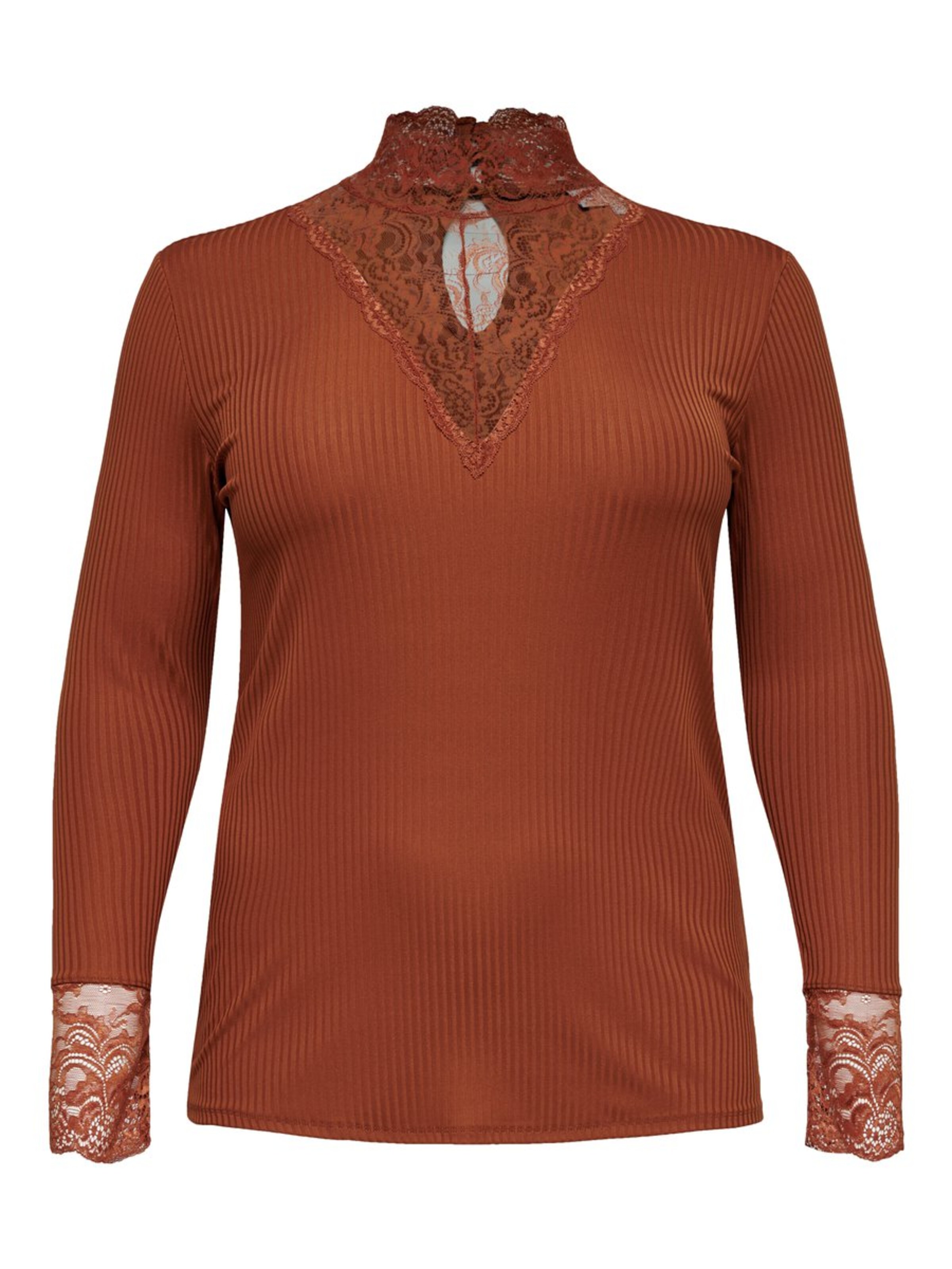 ONLY Carmakoma - Shirt in de kleur Roestrood