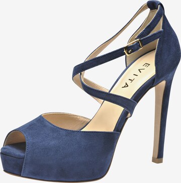 EVITA Slingback Pumps in Blue: front