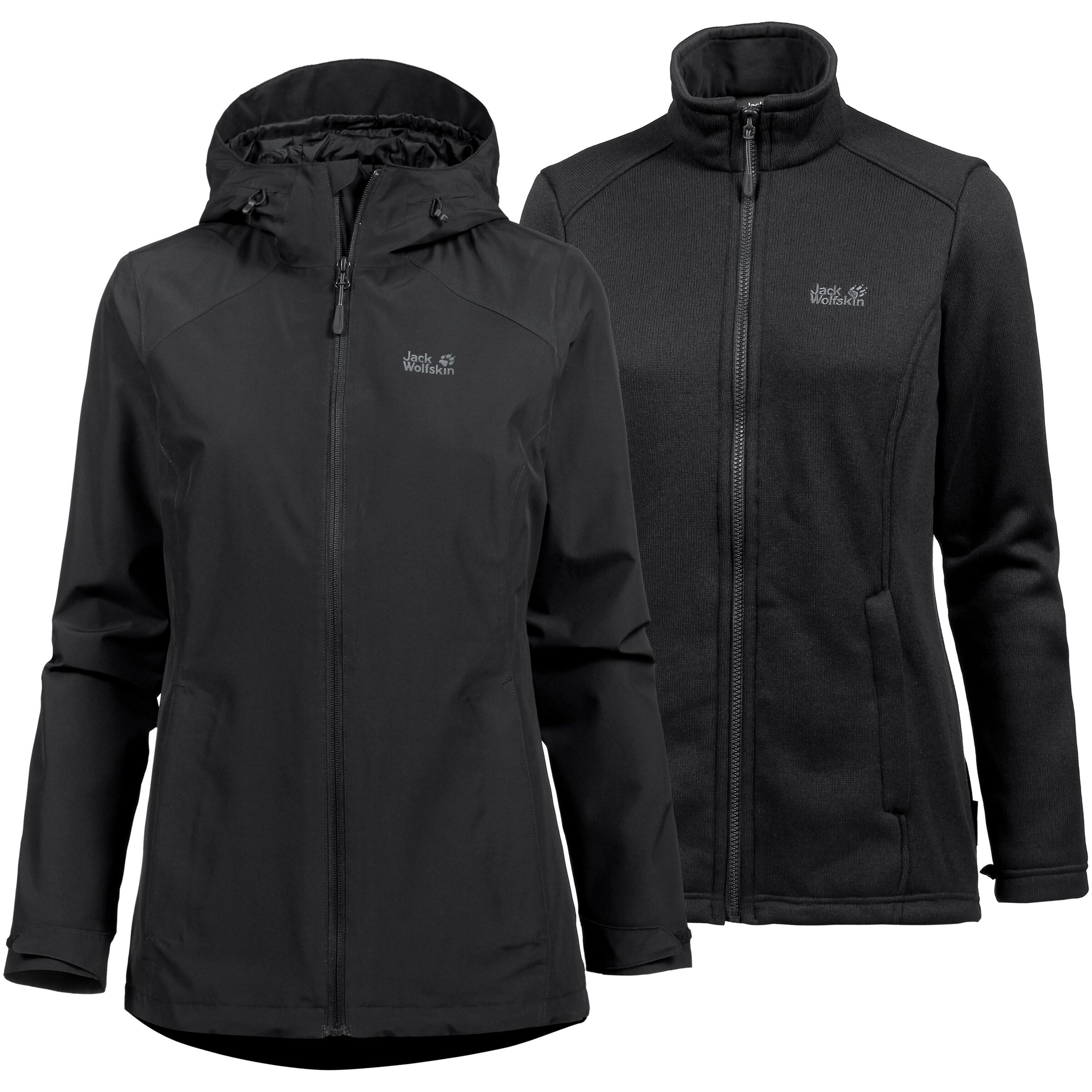 JACK WOLFSKIN - Jacke 'NORRLAND' in schwarz