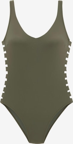 LASCANA Swimsuit in Green: front
